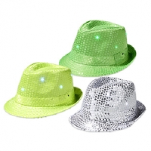 LED-Pailletten-Hut versch. einstellbare Blink-Funktionen