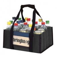 Karstadt Andersen Bring Ba(ck)g für kleine Flaschen, schwarz/blau