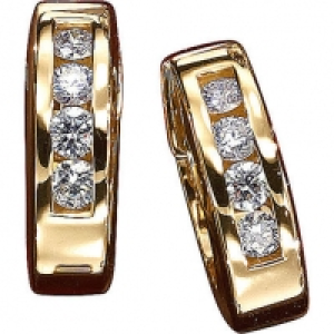 Vandenberg Creolen, 585er Gelbgold mit Brillanten