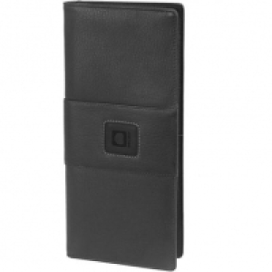 Delsey Palmarès Passetui Leder 10,5 cm, schwarz
