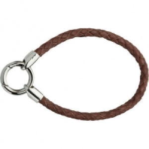 Quoins Damen Kette L, Leder/Edelstahl, braun/silber