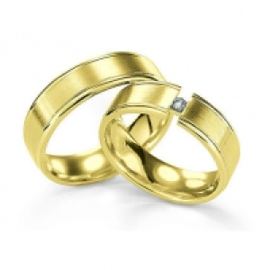 Rauschmayer Trauring-Set 06107 Zoll, Gelbgold