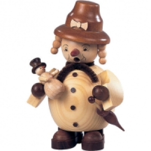 Erzgebirge M&uuml;ller R&auml;uchermann Schneefrau, klein