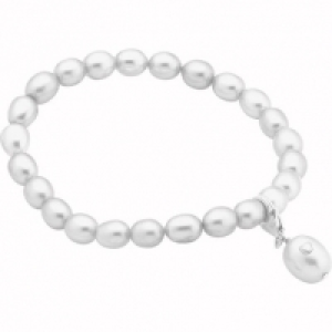 Adriana Süßwasser-Zuchtperlen Armband, 925er Silber
