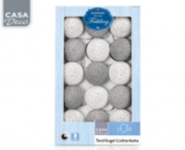 CASA Deco Textilkugel-Lichterkette