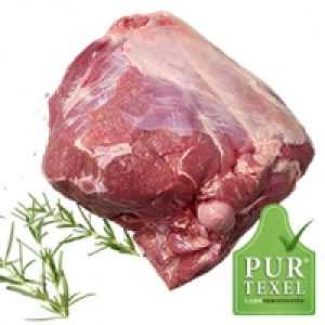 Pur Texel Frische Lammkeule mit R&ouml;hrenknochen, am St&uuml;ck, je 100 g