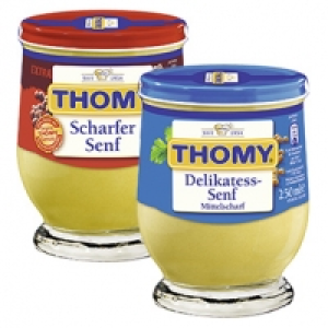 Thomy Delikatess Senf versch. Sorten, jedes 250-ml-Glas