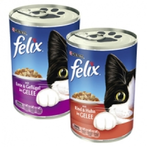 felix H&auml;ppchen Katzen-Nassnahrung versch. Sorten, 400-g-Dose