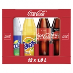 Coca-Cola, Fanta oder Sprite (koffeinhaltig), versch. Sorten, 12 x 1 L