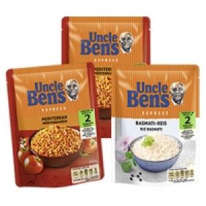 Uncle Bens 2 Minuten Express Reis, versch. Sorten, 250-g-Beutel, ab 3