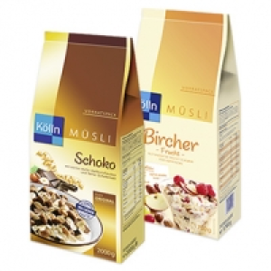 K&ouml;lln M&uuml;sli versch. Sorten, jede 1700/2000-g-Packung