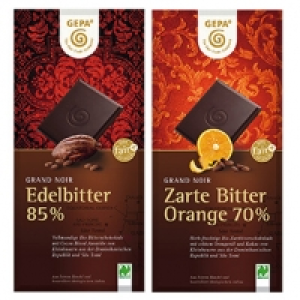 GEPA Bio Tafelschokolade Grand Noir versch. Sorten, jede 100-g-Tafel