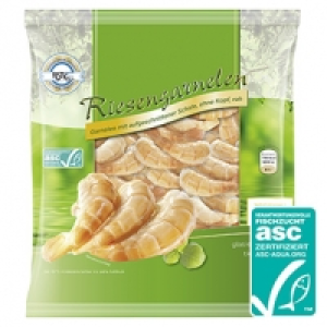 Riesengarnelen roh, ohne Kopf mit aufgeschnittener Schale, tiefgefror