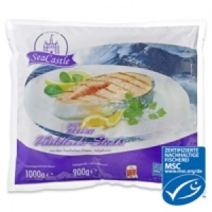 Sea Castle Wildlachs-Steaks gefroren, jeder 1000-g-Beutel/900-g-Abtro