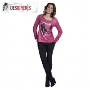Damen-Hose &middot; Bengalin &middot; mit Strassapplikationen an den Taschen &middot; Gr&ouml;&szlig;e