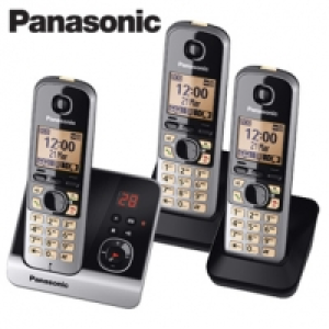 Schnurlos-DECT-Telefon KX-TG6723 Display und Tastatur beleuchtet Freis