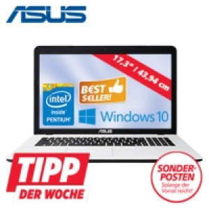Notebook F751SA mit schnellem Intel Pentium N3710 Quad-Core-Prozessor