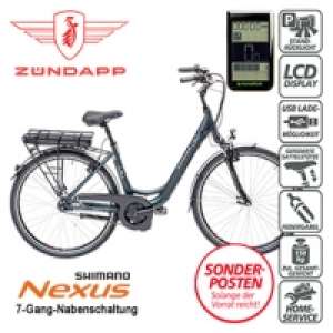 Alu-Elektro-Citybike Green 5.0 28er &middot; Fahrunterst&uuml;tzung bis ca. 25 km/