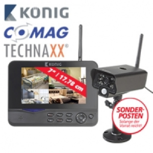 Funk-&Uuml;berwachungskamera-System mit 7-LCD-Monitor Trans60 oder SECCAM11
