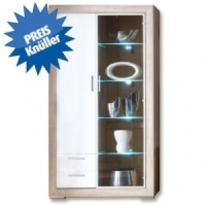 Vitrine FERNANDO - Sonoma Eiche-wei&szlig; - LED-Beleuchtung 249.99&nbsp;&euro;