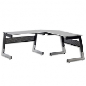 Eck-Schreibtisch - Metall - Sicherheitsglas 219.99 €