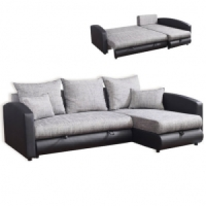 Ecksofa - schwarz-grau - mit Liegefunktion 599.99 €