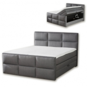 Boxspringbett FLORENZ - H3 - grau - Bettkasten - 180x200 cm 1,299.00 €