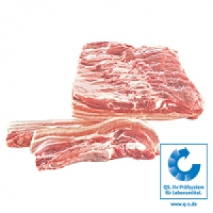 Frischer Schweinebauch mit Knochen, am St&uuml;ck, k&uuml;chenfertig zugeschnitt 3.99&nbsp;&euro;