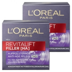 LOr&eacute;al Revitalift Filler Tag, Nacht oder Augenpflege jede 50/15-ml-Pa