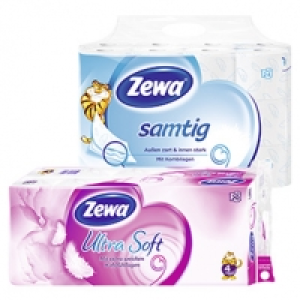 Zewa Toilettenpapier Ultra Soft 20 x 150 Blatt oder Samtig 24 x 140 Bl