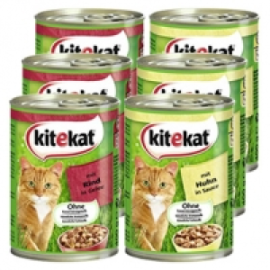 Kitekat Katzen-Nassnahrung versch. Sorten, 400-g-Dose, ab 6 Dosen je