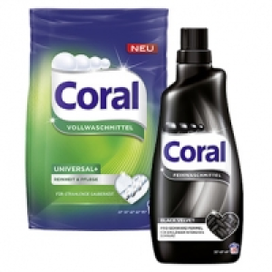 Coral Fein oder Vollwaschmittel 20/16 Waschladungen, versch. Sorten, j