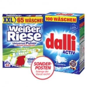 Wei&szlig;er Riese 65 Waschladungen oder Dalli Waschmittel 100 Waschladungen