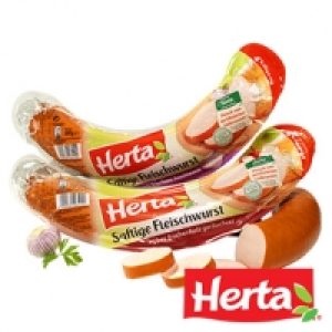 Herta Saftige Fleischwurst mit oder ohne Knoblauch, 500-g-SB-Packung,