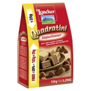 Loacker Quadratini Napolitaner + 20% gratis jede 150-g-Packung