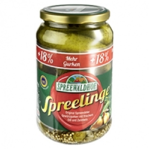 Spreelinge Gew&uuml;rzgurken + 18 % und weiter Sorten, jedes 720-ml-Glas/42