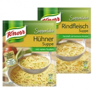 Knorr Suppenliebe 3 Teller versch. Sorten, jeder Beutel 0.49 €