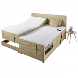 BeCo Motor-Boxspring-Bett MALOJA, beige