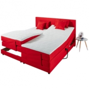 BeCo Motor-Boxspring-Bett MALOJA, rot