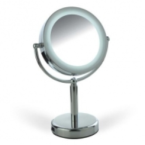 Solida Beleuchteter Standspiegel, 17 cm, 1-fach und 10-fach