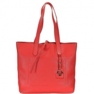 Patrizia Pepe Shopper Tasche Leder 35 cm, bright red