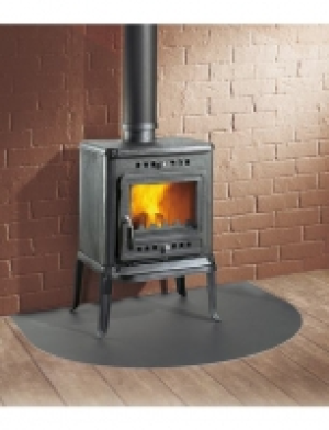 Stahlbodenplatte Segmentbogen, 100 x 120 cm, grau, zum Funkenschutz