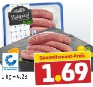 M&Uuml;HLENHOF Frische grobe Bratwurst 1.69&nbsp;&euro;