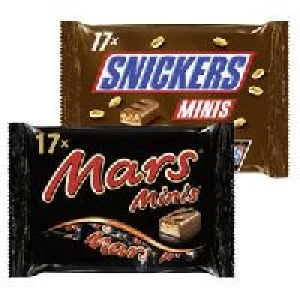 Mars, Snickers, Twix, Bounty oder MilkyWay Minis 2.29&nbsp;&euro;
