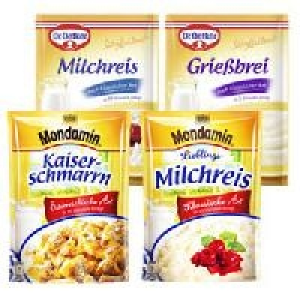 Dr. Oetker Süße Mahlzeit oder Mondamin Süße Gerichte 0.75 €