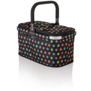 Genius Einkaufskorb mit Alurahmen, gepunktet, schwarz 19.99 €