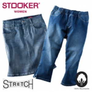 Damen-Jeansrock oder Jeanscapri Größe: 36 - 44 je