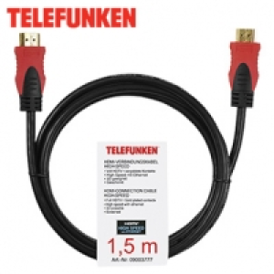 High-Speed-HDMI-Kabel mit Ethernet 3D-tauglich vergoldet, 1,5 m