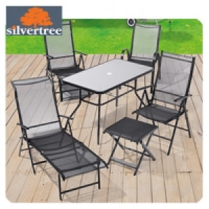 Hocker Mira klappbar wetterbest&auml;ndig Textilgewebe pulverbeschichteter