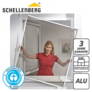 Insektenschutz-Fenster mit Aluminiumrahmen in Braun oder Wei&szlig; hochwert